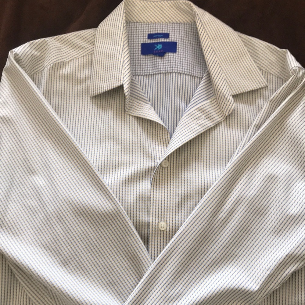 Egara Yellow Plaid Men’s Dress Shirt
